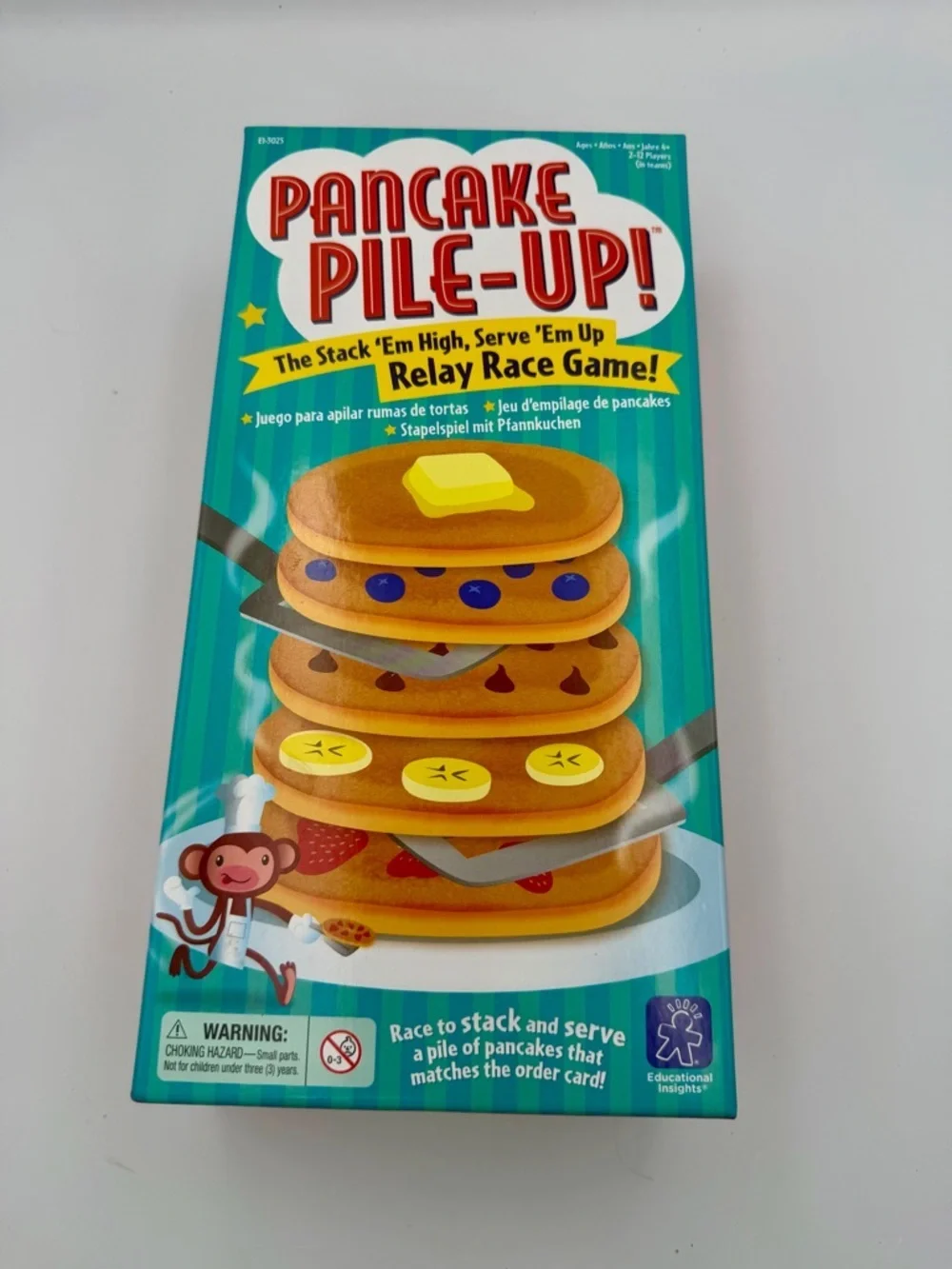 Pancake Pile-Up! Relay Race Game - Teal - Educational Insights